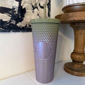 Starbucks Green/Purple Ombré Gradient Studded Tumbler